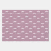 Elegante Lila bruid bruidegom namen bruiloften Inpakpapier Vel (Voorkant 2)