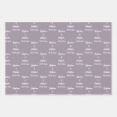 Elegante Lila bruid bruidegom namen bruiloften Inpakpapier Vel (Voorkant 2)