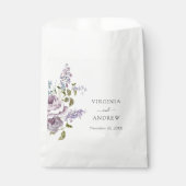 Elegante Lila bruiloft Bedankzakje (Voorkant)