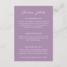 Elegante Lila bruiloft details