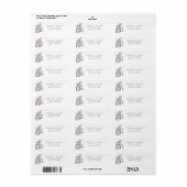 Elegante Lila bruiloft Etiket (Full Sheet)