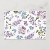 Elegante Lila bruiloft Informatiekaartje (Achterkant)