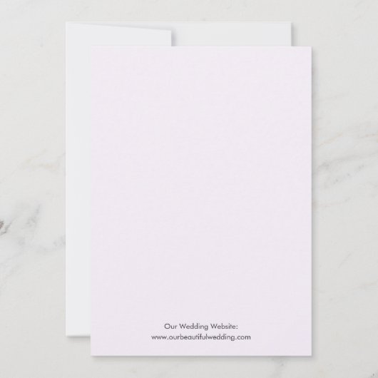 Elegante Lila bruiloft Kaart (Achterkant)