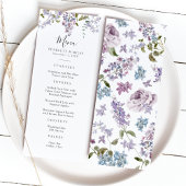Elegante Lila bruiloft Menu
