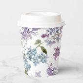 Elegante Lila bruiloft Papieren Bekers (Voorkant)