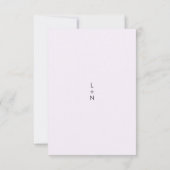 Elegante Lila bruiloft RSVP Kaartje (Achterkant)