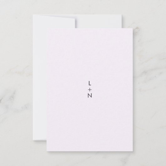 Elegante Lila bruiloft RSVP Kaartje (Achterkant)