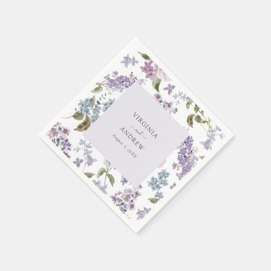 Elegante Lila bruiloft Servet (Hoek)