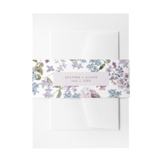 Elegante Lila bruiloft Uitnodigingen Wikkel (Voorkant Voorbeeld)