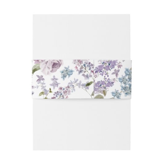 Elegante Lila bruiloft Uitnodigingen Wikkel (Achterkant Voorbeeld)