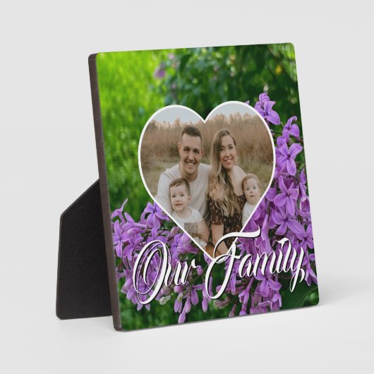 Elegante Lila fotosjabloon Fotoplaat (Voorkant)