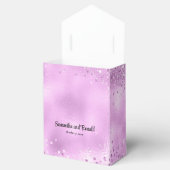 Elegante Lila glitter & Folie bruiloft Bedankdoosjes (Geopend)