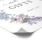 Elegante Lila Kaarten en geschenken Poster (Hoek)