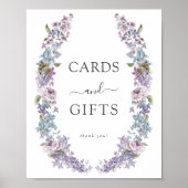 Elegante Lila Kaarten en geschenken Poster (Voorkant)