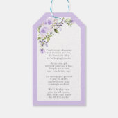 Elegante lila lavendel bruidsdouche geen wrap cadeaulabel (Achterkant)