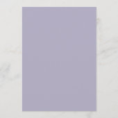 Elegante Lila Monogram Moderne Trouwdag Menu (Achterkant)