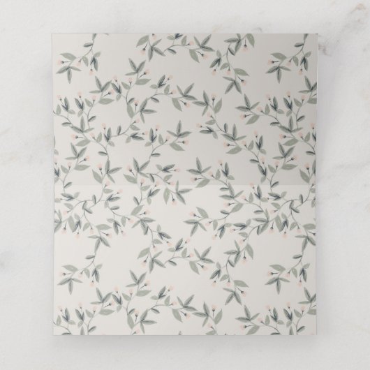 Elegante Lila Paarse bloementheepot Cup Bruiloft Plaatskaartje (Binnenkant ongevouwen)