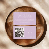 Elegante Lila Paarse bruiloft website Informatiekaartje