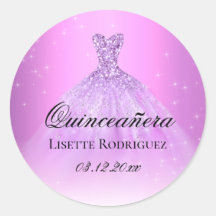 Elegante lila paarse gepersonaliseerde Quinceanera