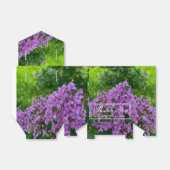Elegante lila paarse lavendel bloemige Dank je  Bedankdoosjes (Uitgevouwen)