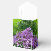 Elegante lila paarse lavendel bloemige Dank je  Bedankdoosjes (Geopend)