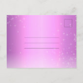 Elegante lila paarse Quinceanera Save The Date Briefkaart (Achterkant)