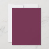 Elegante Lila Pr Plum Paarse Bloem Script Bruiloft Kaart (Achterkant)