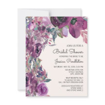 Elegante lila pruim paarse bloem bruiloftdouche