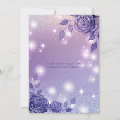Elegante Lila rozen modern Glitter jurkje Kaart (Achterkant)