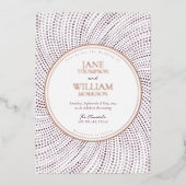 Elegante Lila Waterverf Folie bruiloft uitnodiging (Voorkant)