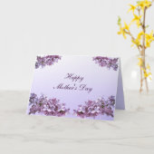 Elegante Lilacs Moederdag Kaart (Gele Bloem)