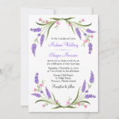 Elegante Lilacs Waterverf Paarse Floral Wedding I Kaart (Voorkant)
