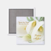 Elegante Lillies "Save the Date" Magneten (Voorkant / Achterkant)