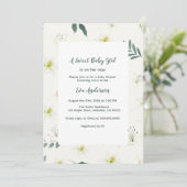 Elegante Lily Baby shower Invitation Kaart (Staand voorkant)