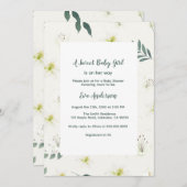 Elegante Lily Baby shower Invitation Kaart (Voorkant / Achterkant)