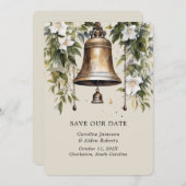 Elegante Lily Floral Wedding Save the Dates Kaart (Voorkant / Achterkant)