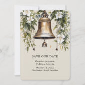 Elegante Lily Floral Wedding Save the Dates Kaart (Voorkant)
