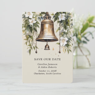 Elegante Lily Floral Wedding Save the Dates Kaart