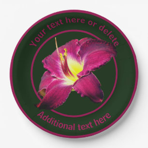 Elegante Lily Flower gepersonaliseerde partij Papieren Bordje