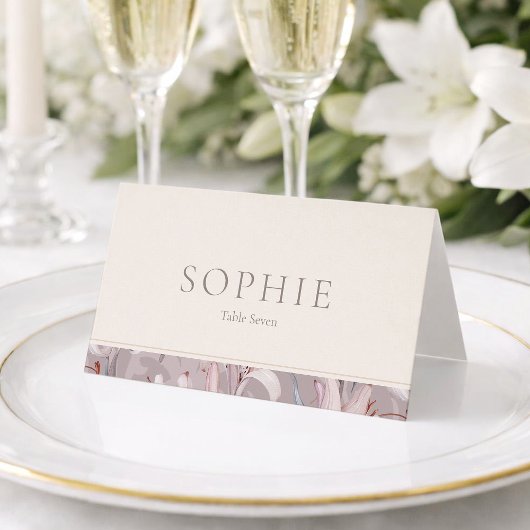 Elegante Lily Trouwplaatskaart Kaart
