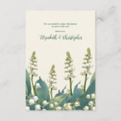 Elegante Lily van de vallei Bloemenbruiloft Informatiekaartje (Achterkant)