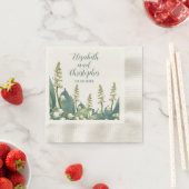 Elegante Lily van de vallei Bloemenbruiloft Servet (Insitu)