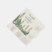 Elegante Lily van de vallei Bloemenbruiloft Servet (Hoek)