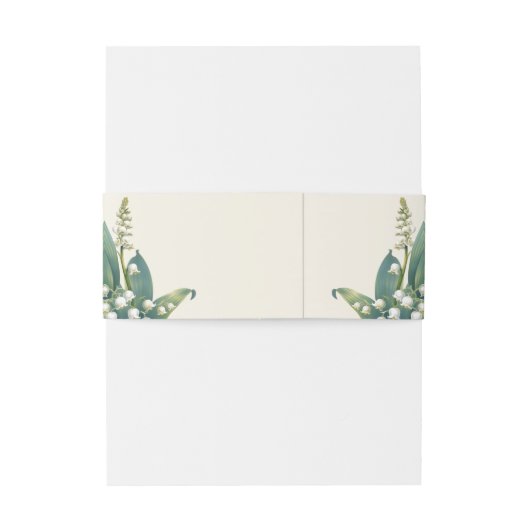 Elegante Lily van de vallei bloemenbruiloft Uitnodigingen Wikkel (Achterkant Voorbeeld)