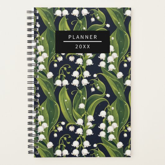 Elegante Lily van de Vallei Bloemenplanner Planner (Voorkant)