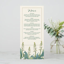 Elegante Lily van de vallei Bruiloft Menu
