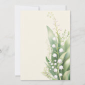 Elegante Lily van de vallei Bruiloft Save The Date Kaart (Achterkant)