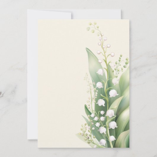 Elegante Lily van de vallei Bruiloft Save The Date Kaart (Achterkant)