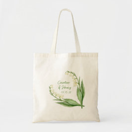 Elegante Lily van de Vallei Gepersonaliseerde brui Tote Bag