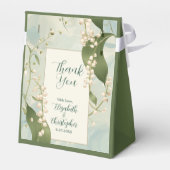 Elegante Lily van de vallei Save The Date Bruiloft Bedankdoosjes (Achterkant)